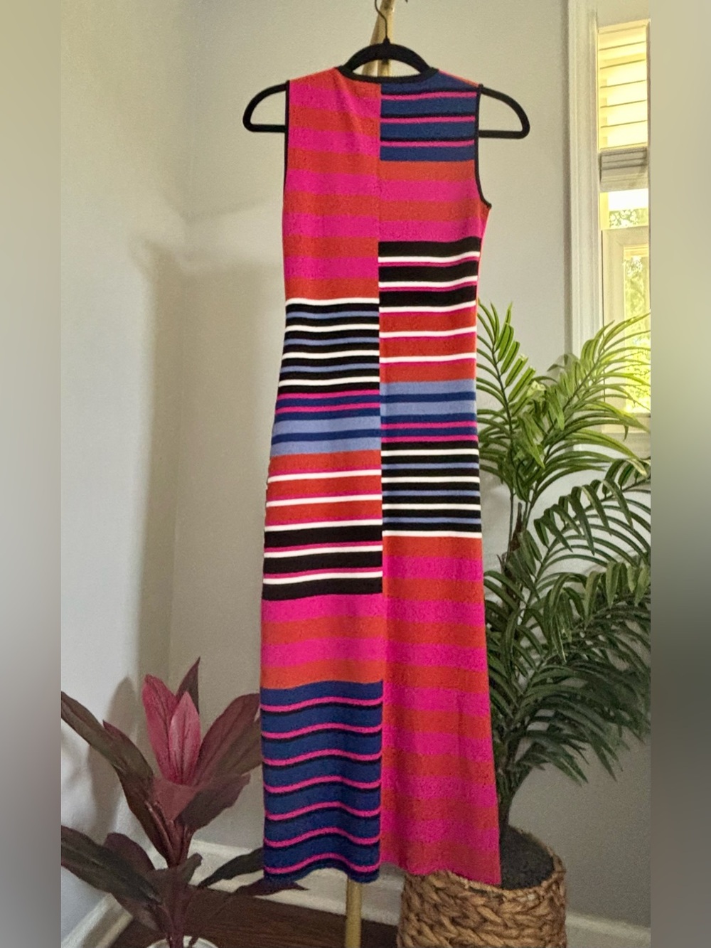 Elie Tahari Selina Stripe Sheath Dress in Pink, Blue & Black - Picture 7 of 16